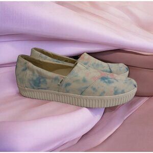 TOMS Alpargata Tie Dye Print Slip On Flats Size 9 NEW